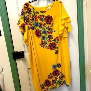 Cato Yellow Floral Dress